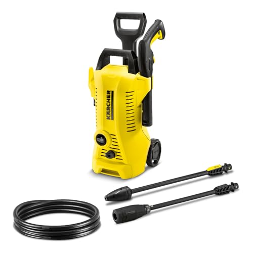 Kärcher Hidrolimpiadora de alta presión K 2 Power Control, inteligente soporte con la App, práctico contra la suciedad diaria, 110 bar, 1.400W, 360L/h, Color amarillo/negro