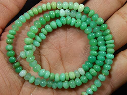 Chrysoprase perles rondelles 6x7mm, fil 17 pouces pour bijoux DIY