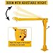 Migoda Davit Crane, 1100 lbs Truck Crane, 360° Swivel Manual Crane for Truck, Crane Hitch for Lifting Goods in Construction, Forestry, Factory, and Transport