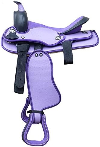 Barrel Racing Western Handmade Synthetic Cordura Horse Saddle Lightweight Trail Tack Equestrian Horse Saddle for Horse Riding Size: 10-18 inches Seat, UR02