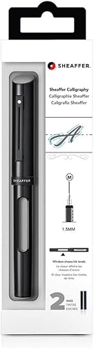 Sheaffer Writing Instrument - Pluma estilográfica (fina), color negro con borde negro