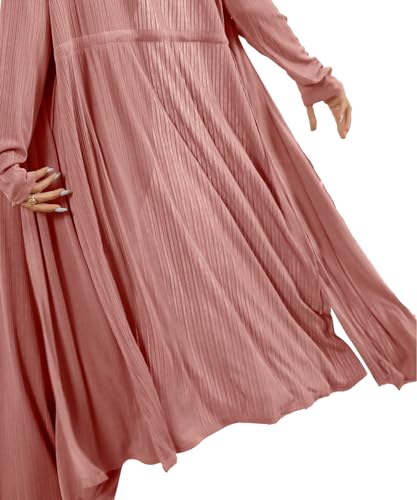 Image of 3 Piece Lounge Sets for Women Airport Travel Outfit | Long Cardigan,Tank Top ,Wide Leg Pants with Pockets,Comfy Loungewear,Casual Chic, Airplane Clothing,Vacation Matching Set