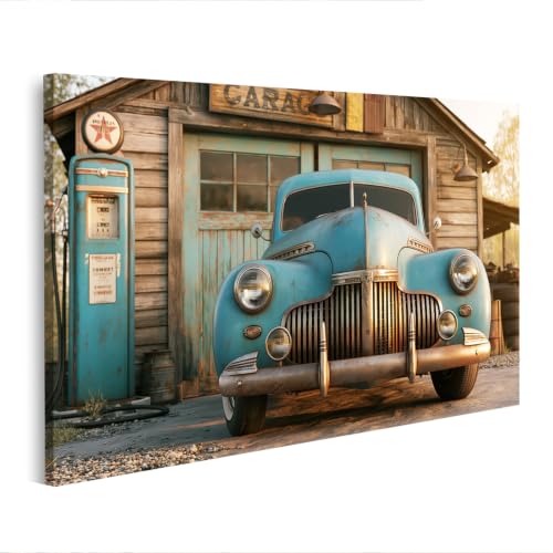 Tableau sur toile station-service romantique islandburner Déco Salon X1