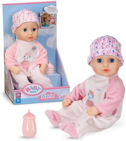 🔥 STARKER PREIS (-40%) Baby Born Anna Rose 36 cm Stoffpuppe mit Schlafaugen und Fläschchen
