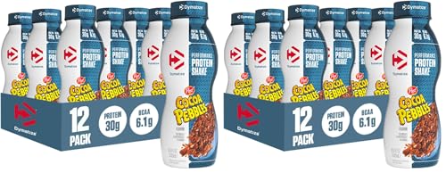 Image of Dymatize Performance Protein Shake, Cocoa Pebbles, 30g Protein, 6.1g BCAA for Muscle Recovery, No Sugar, Low Fat, 24 Vitamins & Minerals, Gluten-Free, Ready to Drink, Snack,11.5fl oz,(Pack of 24)