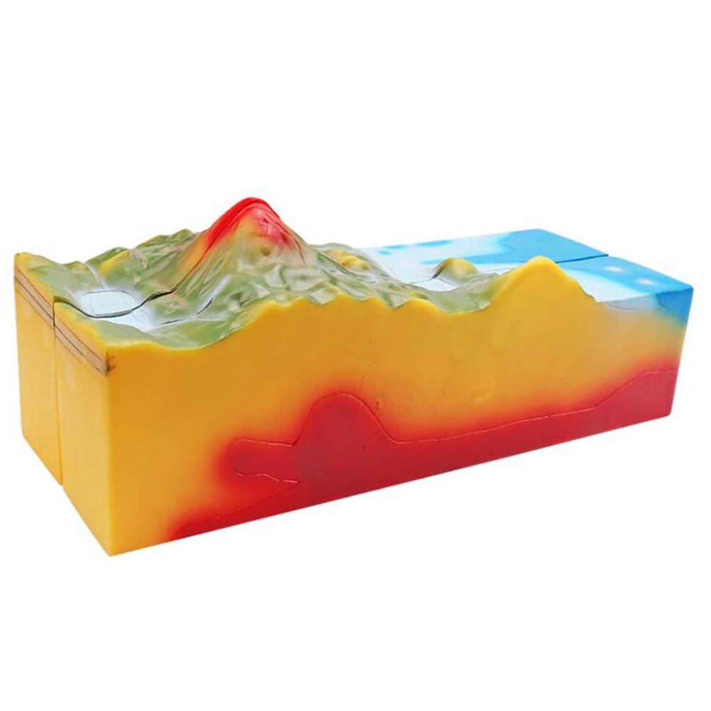 Modelo de Demostración de Volcanes Modelo de Placa de Geología 3D Modelo de Tectónica para Aula de Ciencias y Forma del Terreno