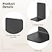 Deskium 6.7 X 4.7 in Bookends with 4.6 in Base, 8 Pcs Black Metal Bookends for Shelves, Book Ends for Office Home School