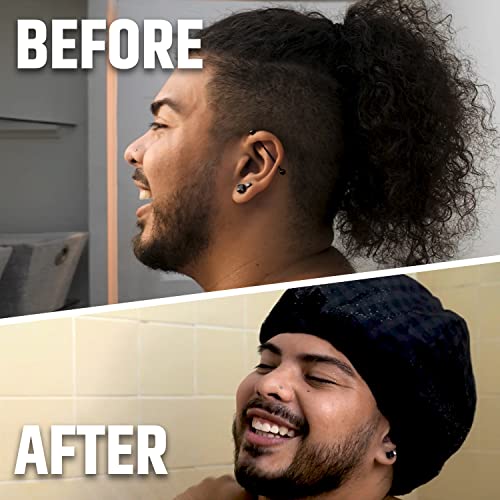 Image of Black Shower Cap for Men
