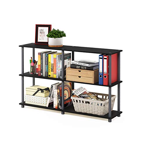 Furinno TURN-N-TUBE Storage Shelves, 3-Tier 47.4 Wide Book Shelf, Corner