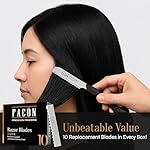 Facón Hair Razors for Cutting Hair - Professional Hair Styling Razor Kit with 11 Replacement Blades, Stainless Steel Hair Cutting Tool for Salon & Home, Premium Hair Thinning Texturizing Faether Razor - Image 5