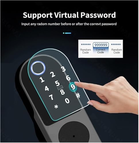 Serrure connectée Wi-Fi sans clé avec code d'accès numérique et application Tuya - 7