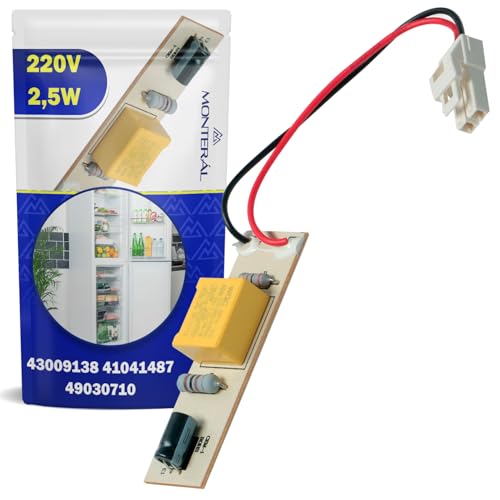 Módulo Electrónico Frigorífico 220V 2,5W con el Código Original 41041487 43009138 49030710 para Candy - Garantía 10 Años - MONTERAL