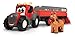 Dickie Toys 203815005 Happy Massey Ferguson Animal Trailer, Traktor mit Tieranhänger und Pferd, Trecker mit Anhänger, Bauernhof Spielzeug, Licht & Sound, 30 cm, ab 12 Monaten, rot