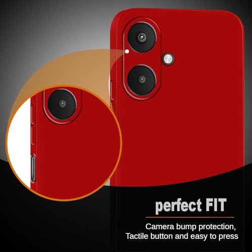 Image of Back Cover for Mi Redmi 13C 5G / Poco M6 5G | Full Camera Protection | Premium Liquid Silicon Case | Flexible Bumper Case for Mi Redmi 13C 5G / Poco M6 5G (Red)