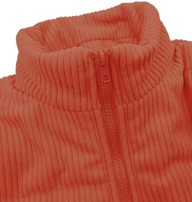 Floral Find Girls Long Sleeve Winter Jacket Coats Zip Up Stand Collar Corduroy Quilted Outerwear Jackets with Pocket