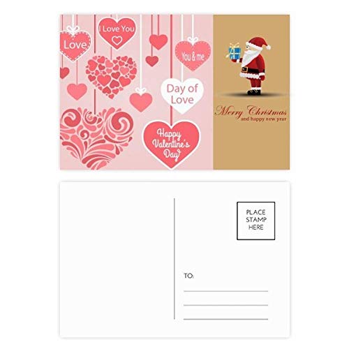 Lot de 20 cartes postales Happy Valentine's Day Love You Hearts illustrées