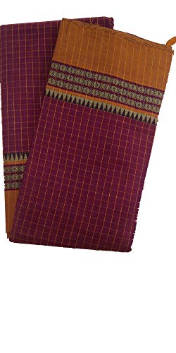 Image of Netra Narayanpet cotton sarees checks handloom sarees.