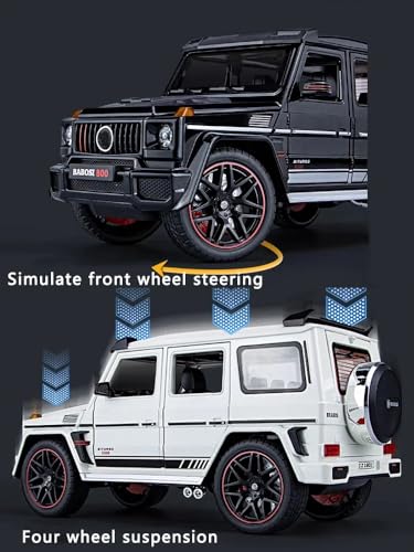 Image of Alokik Enterprise 1:24 Mercedees-Benz Barbos G800 Alloy Off-Road Car Model | Pull Back Car with Sound and Light Effects | Perfect Christmas or Birthday Gift for Adults and Children【Multicolour】