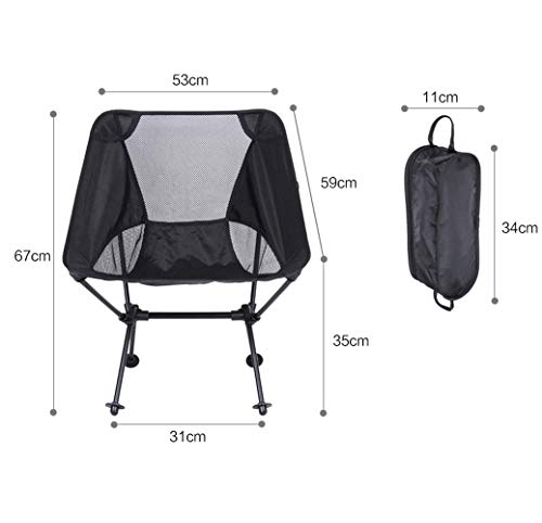 Chaise camping ultra-légère pliante de jardin avec sac transport 0.9kg