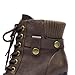 DREAM PAIRS Women's Lace up Combat Ankle Boots High Chunky Heel Fashion Heeled Booties Shoes,Size 6.5,Brown,SCANDL