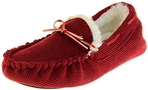 Dunlop Zapatillas de Pana Forradas de Piel Sint�Tica roja para Mujer EU 38