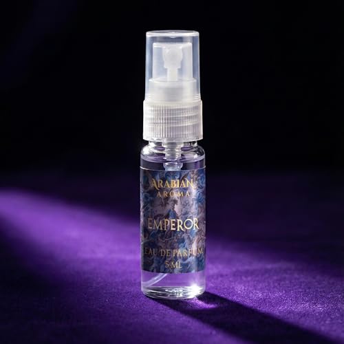 Image of Arabian Aroma Imperial Perfume Trial Pack For Men Pack of 5 x 5ml | Long Lasting, Old Money, Purple Oud, Rider, Emperor & Old Money Elixir