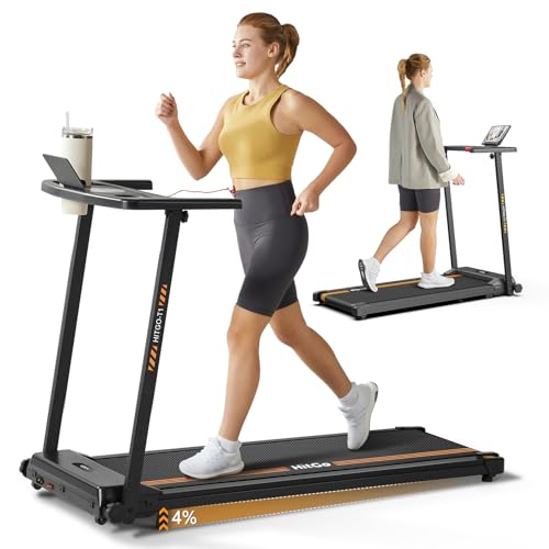 Image of HitGo Walking Pad for Home Office, 2026 Under Desk Treadmill with App, Remote, LED Display, Portable Small Design with Optional Incline or Foldable Handle