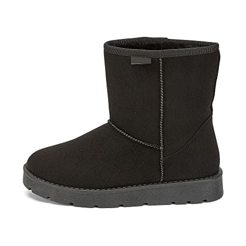 Ladies Mid Calf Shoes | Women Ankle Boots | Ladies Snow Shoes | Women Flat Boots | Ladies Winter Warm Shoes | Women Snug Hug Shoes | Ladies Pull On Boots | Women Fur Lined Shoes Size 5 Cover