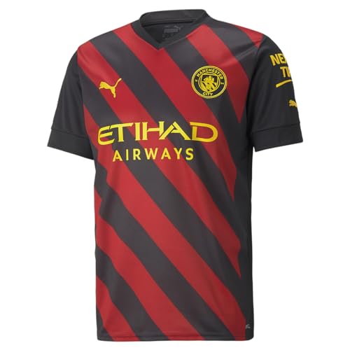 PUMA mens Man City Away 22 / 23 Coat, Black/Red, XX-Large : Sports & Outdoors