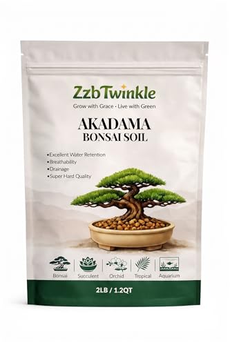 ZzbTwinkle ThreeLine Hard Akadama (Small Grain 3-6mm 2 lb / 1.2 QT) Premium Japanese Bonsai Soil | for Mature Succulents cacus top Dressing General-Purpose Gritty mixes
