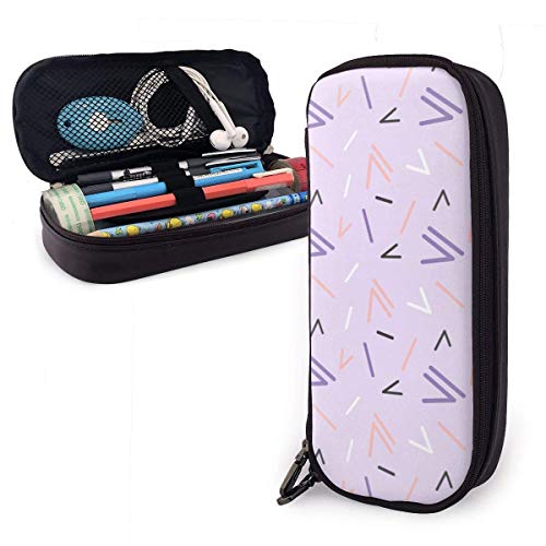 Preisvergleich Produktbild Federmäppchen Großraumspeicher Stift Bleistiftbeutel Schreibtisch Organizer Tragbarer Taschenhalter mit Reißverschluss - Modern Geometric Shapes Artwork Style