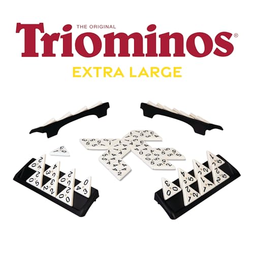 Triominos Extra Large, Brettspiel ab 6 Jahren, Familienspiel und Gesellschaftsspiele für 2 bis 4 Spieler