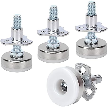 HanKun Adjustable Furniture Leveling Feet Furniture Leveler Tee Nut Kit 3/8-16 Inch Thread Size, Heavy Duty Furniture Legs for Cabinets or Tables to Adjust Height of Legs(Set of 4)
