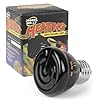 Adiwo 60W Bombilla de Ceramica Reptil，E27 Bombilla de Calor Infrarroja de Cerámica，1pcs Negro Bombillas de calefacción para Reptiles para Reptiles para Reptiles Lagartos Tortuga Serpiente