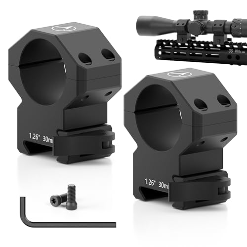 SZFEIC 30mm Scope Rings,Quick Detach Picatinny Scope Mount, 1.26 Inch Aluminum Rifle Scope Rings with QD Release, Multiple Heights