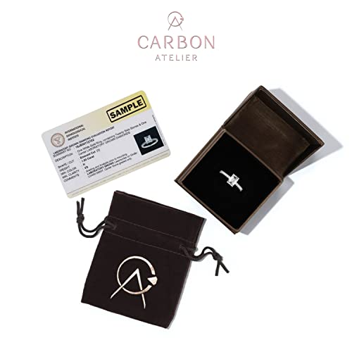 14K White Gold Seven Stone Oval Lab Grown Diamond Dangle Cluster Vintage Bezel Floral Hoop Earrings #TOP6