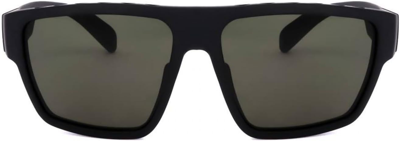 Adidas SP0008 02N Sunglasses Men's Matte Black/Green Lenses Rectangular 61mm