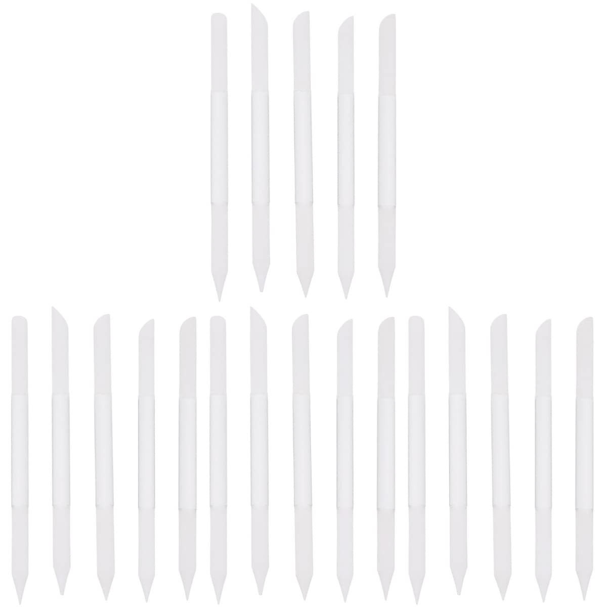FRCOLOR 20pezzi Limette Per Unghie Vetro Cilindrica Per Manicure e Lucidatura Per Cuticole e Unghie e