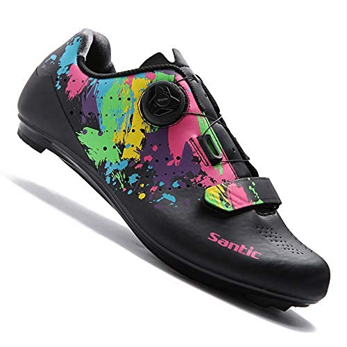 Santic Cycling Shoes Road Cycling Riding Shoes Road Bike Shoes With Buckle-Picasso #TOP6