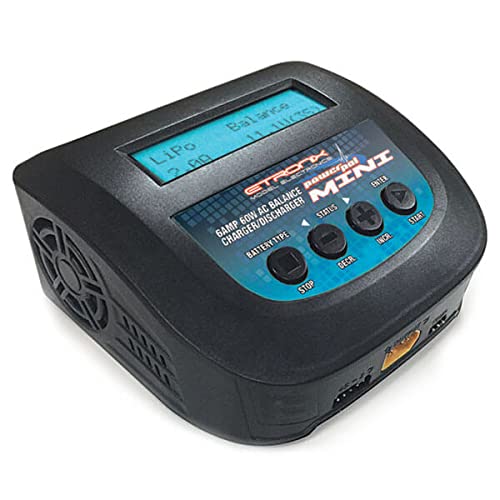 Etronix POWERPAL MINI AC 6A 60W BALANCE CHARGER/DISCHARGER, Black