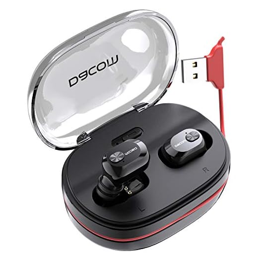 DACOM Wireless Headphones Bluetooth 5.0 True Wireless Earbuds, 72H Playtime TWS Bluetooth Earphones with Mic,1100mAh Backup Charging Case Built in Unique Charging Cable (2020 Newest Upgraded Version)