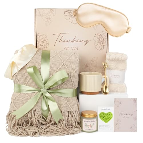 Thinking Of You Gifts For Women, Get Well Soon Gift Baskets For Women, Self Care Package, Condolences Gift Basket For Loss, Feel Better, Relaxation, Sympathy, Chemo, Miscarriage, After Surgery Gifts