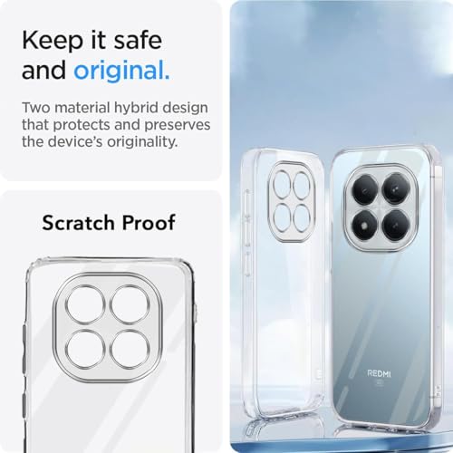 Image of Jkobi Silicone Back Cover Case for Xiaomi Redmi Note 15 Pro Plus 5G (Clear Shockproof Case with Camera Protection | Soft and Flexible | Transparent)