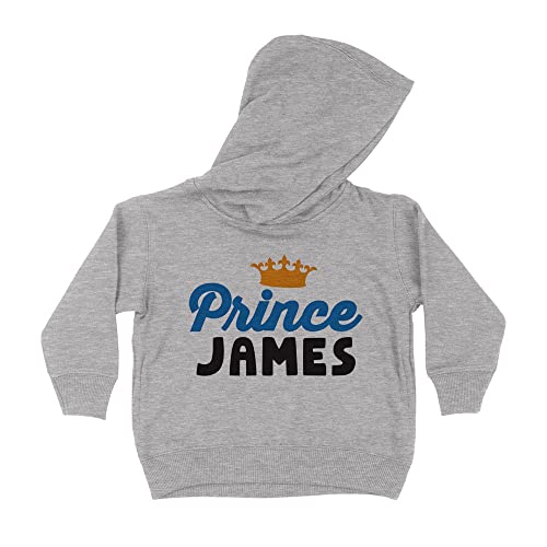 Prince James Kids Hoodie Sweatshirt Toddler 5T Heather Grey