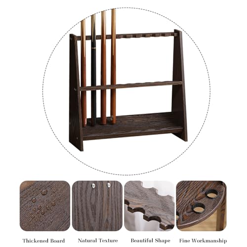 Supports de queue de billard en bois noble au design stable et élégant - 4