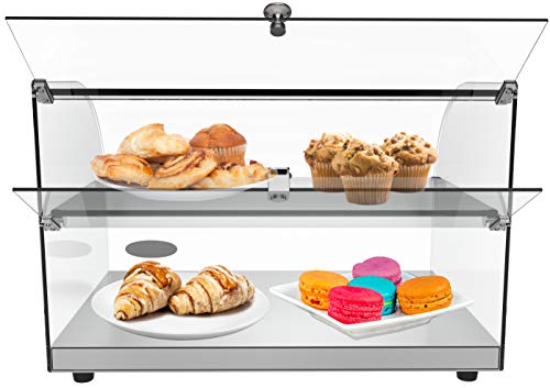 KoolMore - DC-2C 22" Commercial Countertop Bakery Display Case with Front Curved Glass and Rear Door - 1.5 cu. ft.