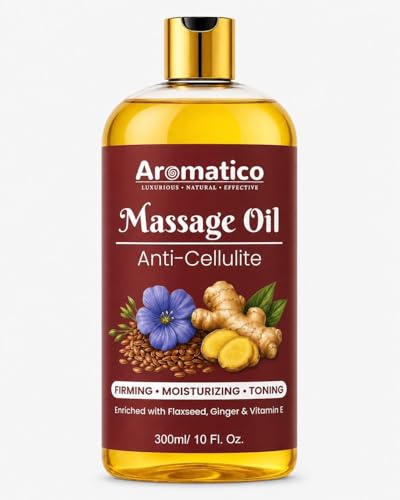Image of AROMATICO Anti Cellulite Massage Oil for Skin Firming, Shaping & Toning of Cellulite-Prone Areas, Massage Oil for Women for Toning & Deep Nourishment |300ml