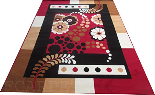 Image of Hall Rectangular Carpet Fine Wool with Soft Touch 8X11 Feet Red
