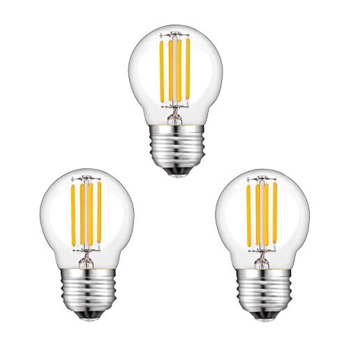 E27 4W LED Filament Light Bulb, 3 Pack, 2700K Warm White