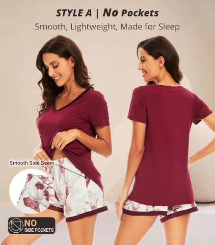 Image of WiWi Viscose from Bamboo Pajamas Set for Women Super Soft Short Sleeve Cooling Summer Plus Size Pjs Sets Sleepwear S-4X